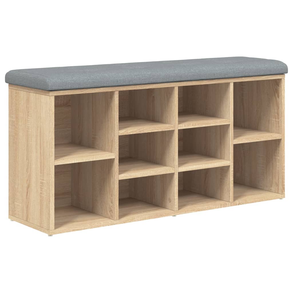 Shoe Bench Sonoma Oak 102x32x50 cm Engineered Wood