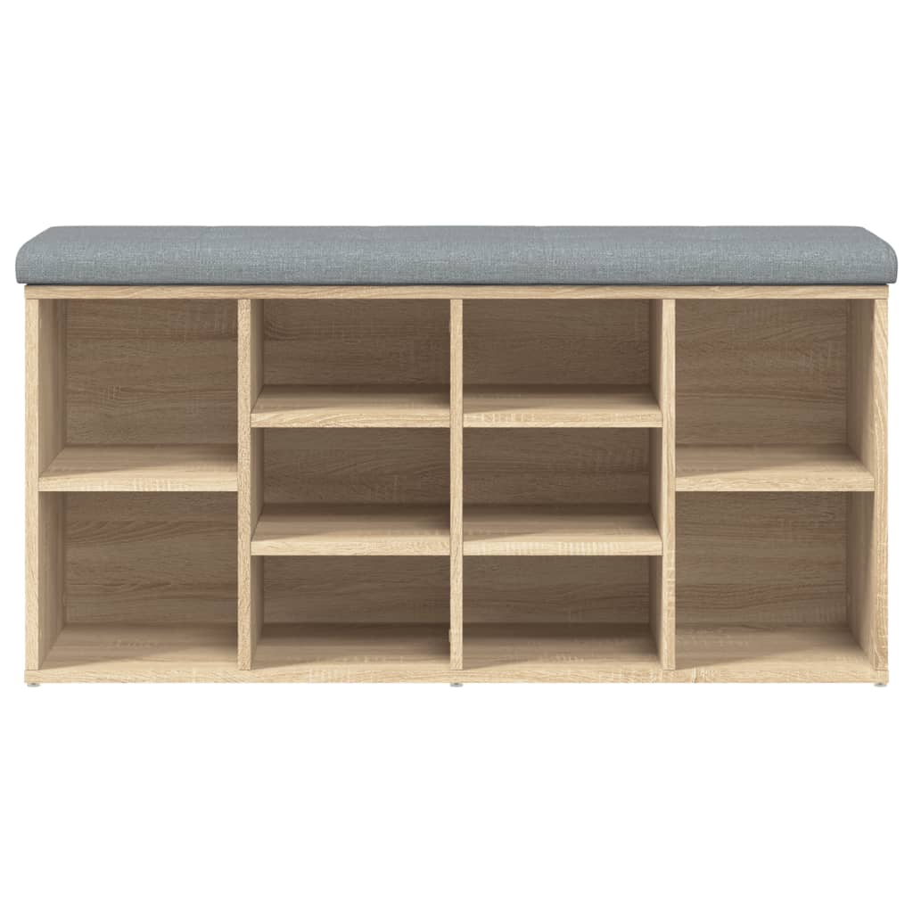 Shoe Bench Sonoma Oak 102x32x50 cm Engineered Wood