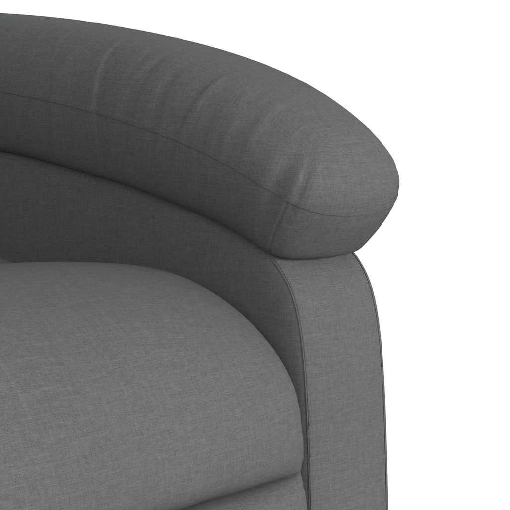 Electric Massage Recliner Chair Dark Grey Fabric