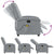 Massage Recliner Chair Light Grey Fabric