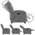 Massage Recliner Chair Dark Grey Fabric