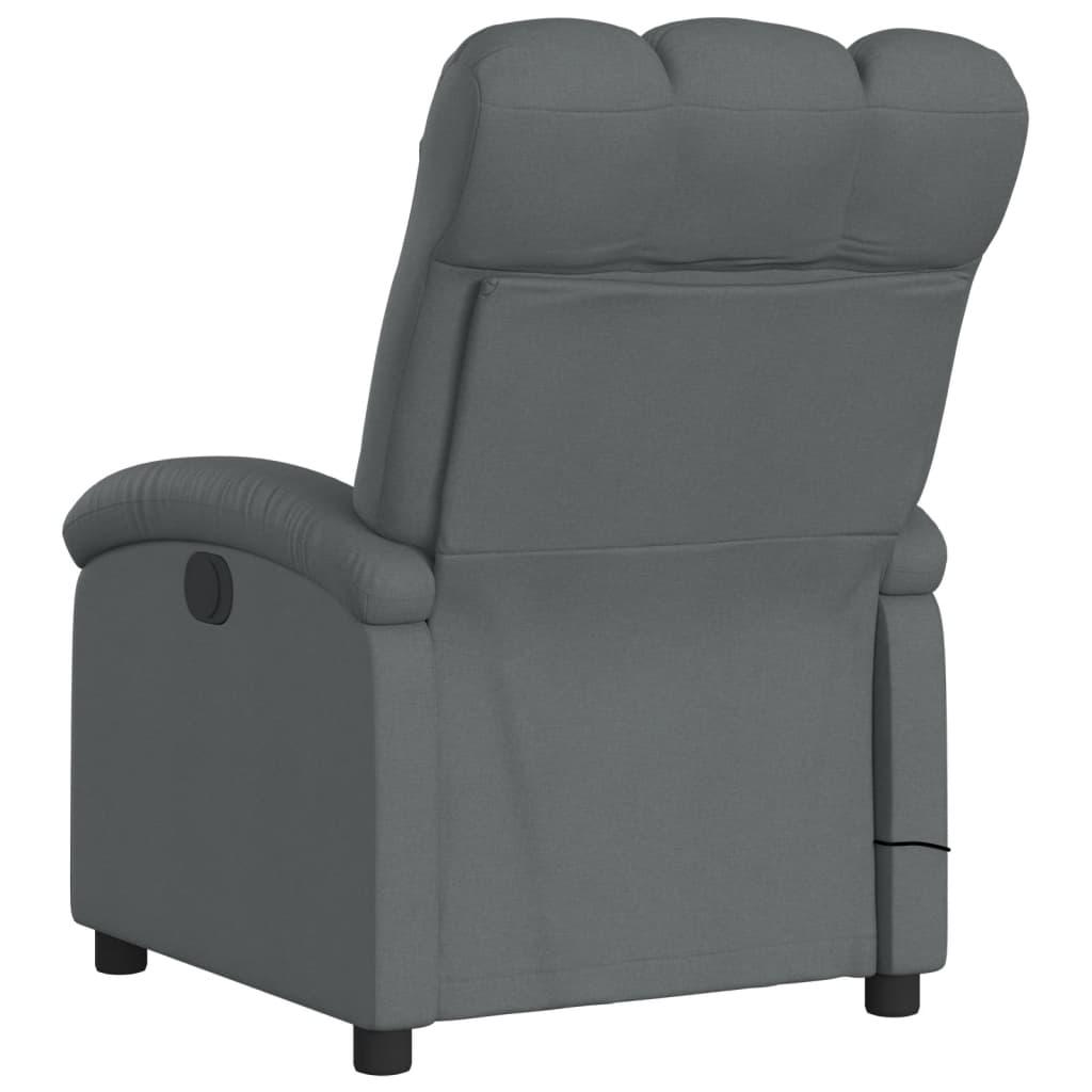 Electric Massage Recliner Chair Dark Grey Fabric
