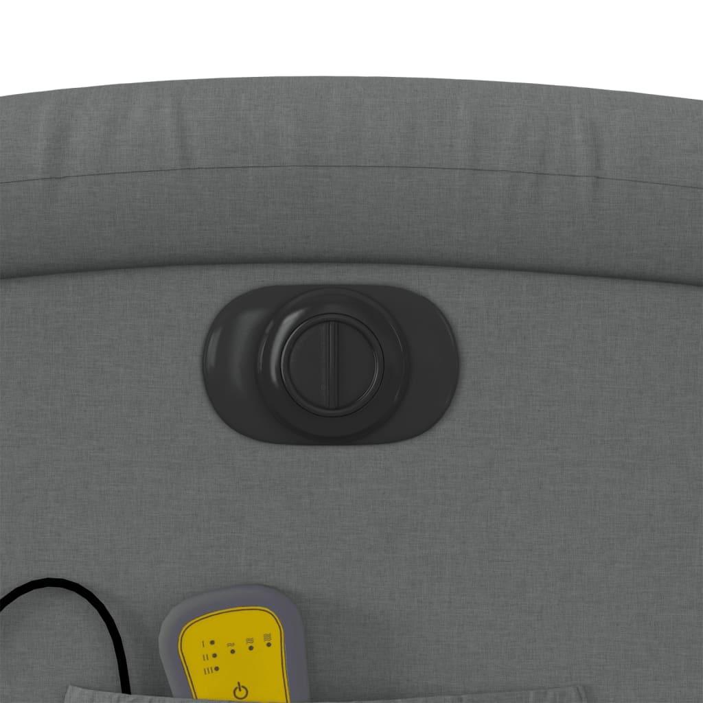 Electric Massage Recliner Chair Dark Grey Fabric