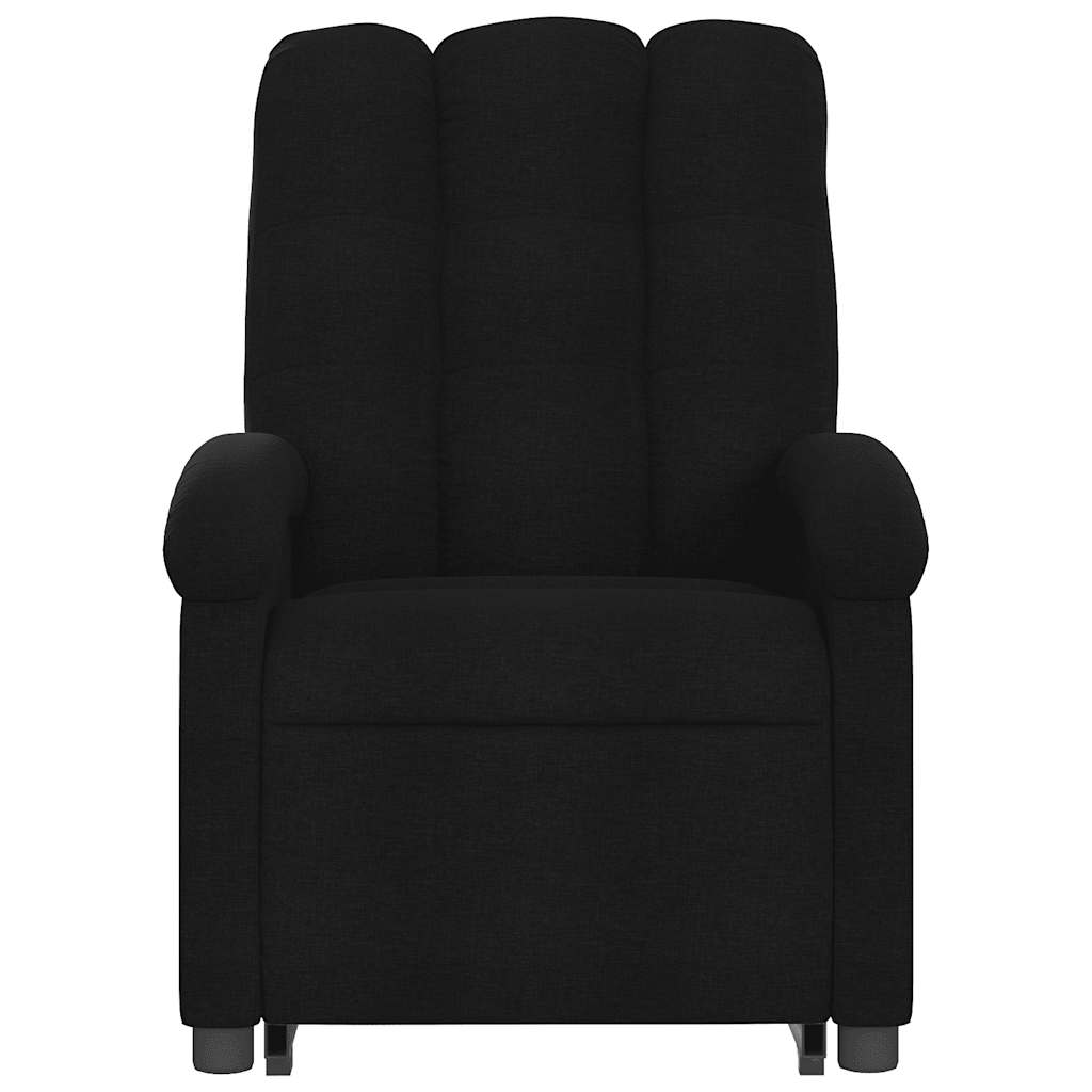 Electric Stand up Massage Recliner Chair Black Fabric