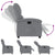 Recliner Chair Light Grey Fabric