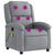 Massage Recliner Chair Light Grey Fabric