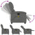 Massage Recliner Chair Dark Grey Fabric