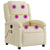 Massage Recliner Chair Cream Fabric