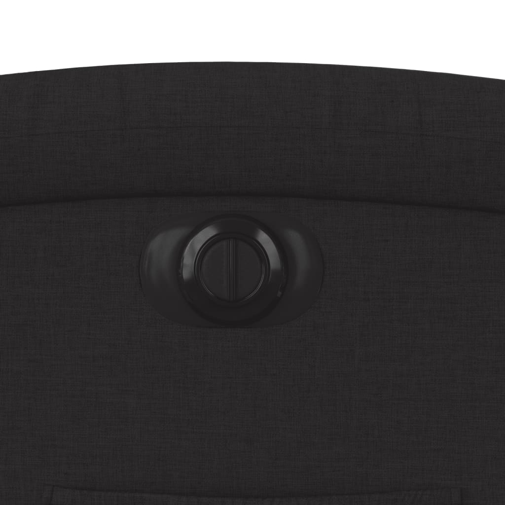 Electric Recliner Chair Black Fabric
