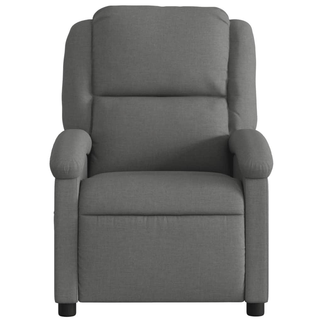 Electric Massage Recliner Chair Dark Grey Fabric