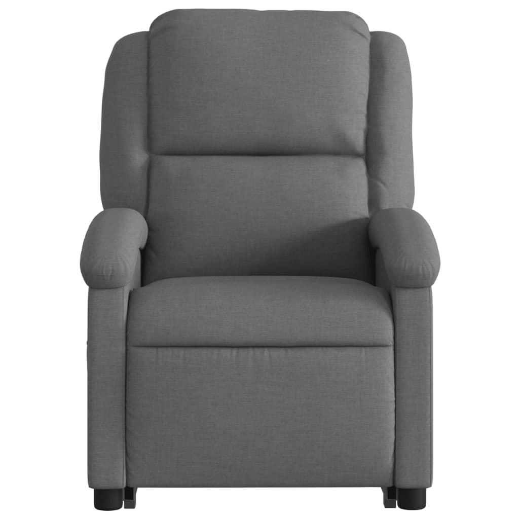 Electric Stand up Recliner Chair Dark Grey Fabric