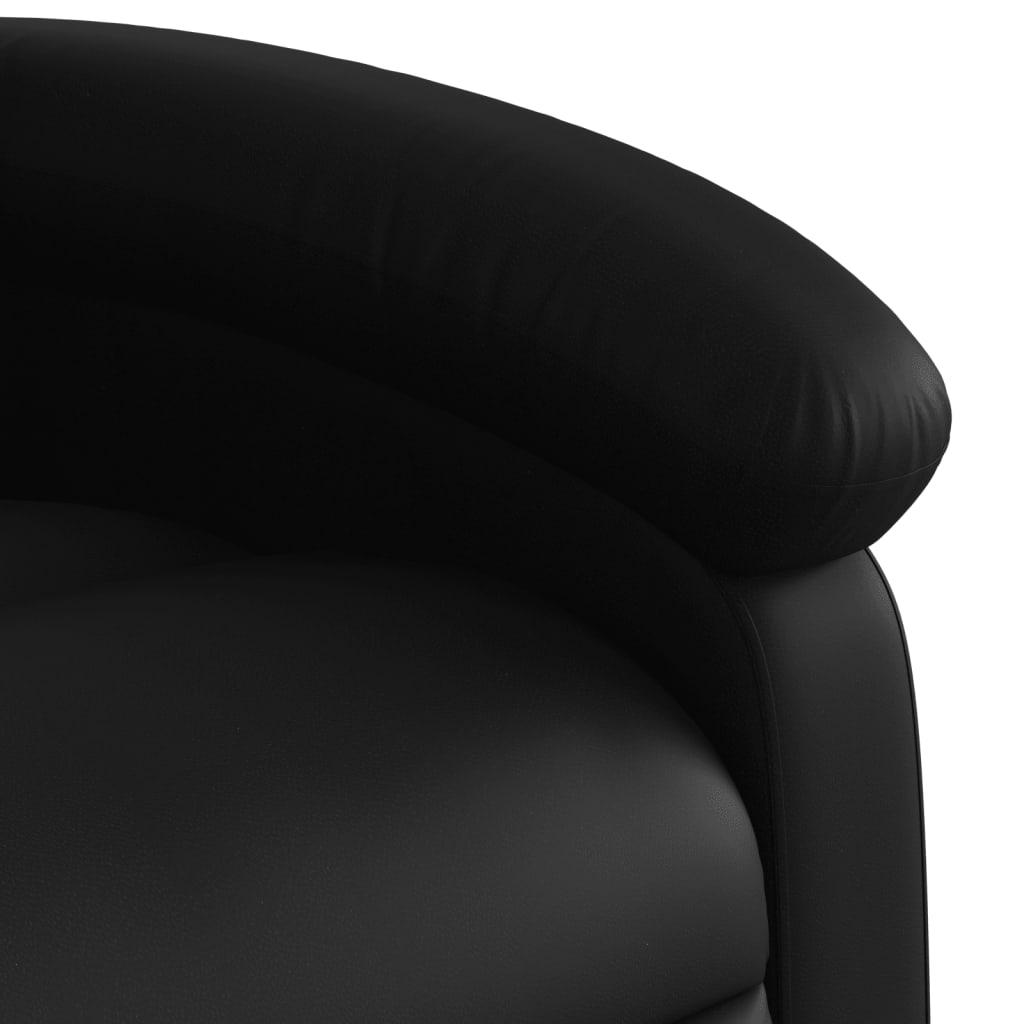 Recliner Chair Black Faux Leather