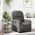 Massage Recliner Chair Grey Faux Leather