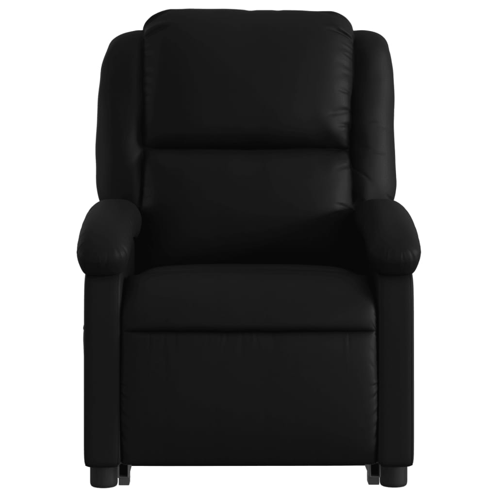 Stand up Recliner Chair Black Faux Leather