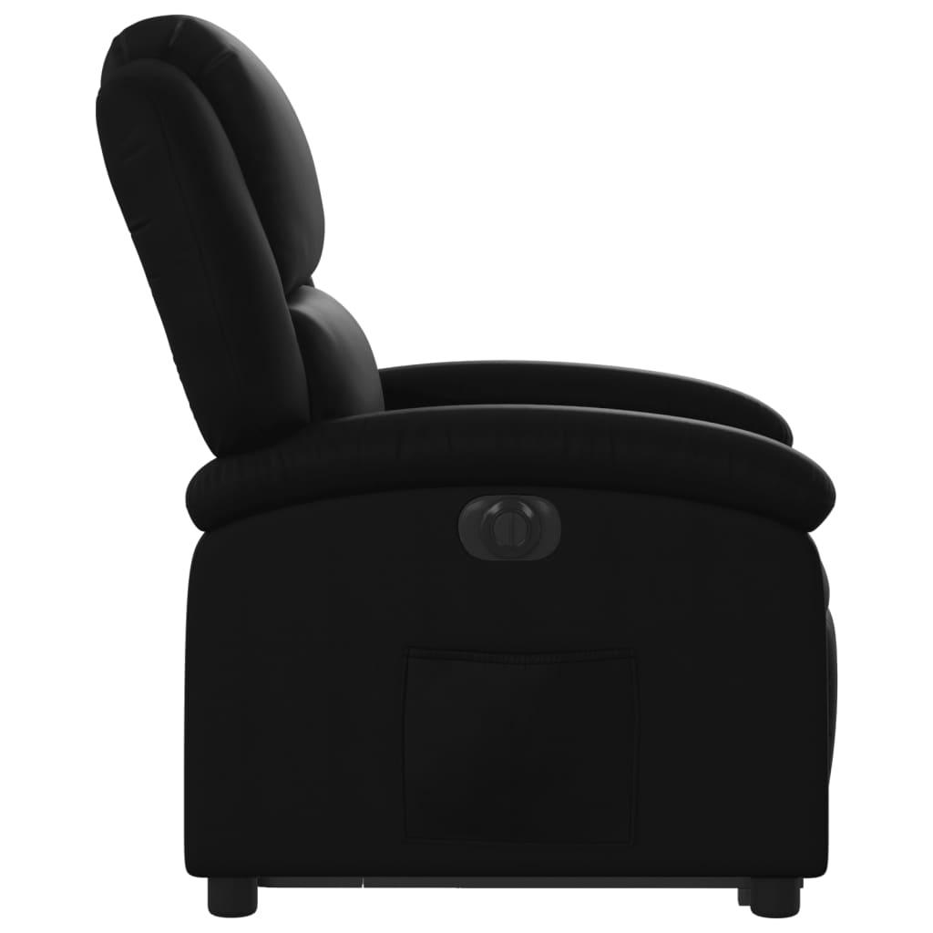 Electric Stand up Recliner Chair Black Faux Leather