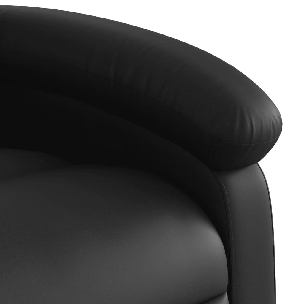 Electric Stand up Recliner Chair Black Faux Leather