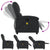 Massage Recliner Chair Black Real Leather