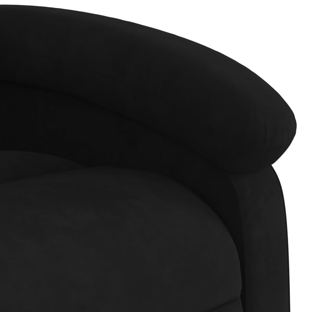 Electric Recliner Chair Black Velvet