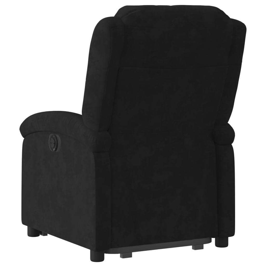 Stand up Recliner Chair Black Velvet