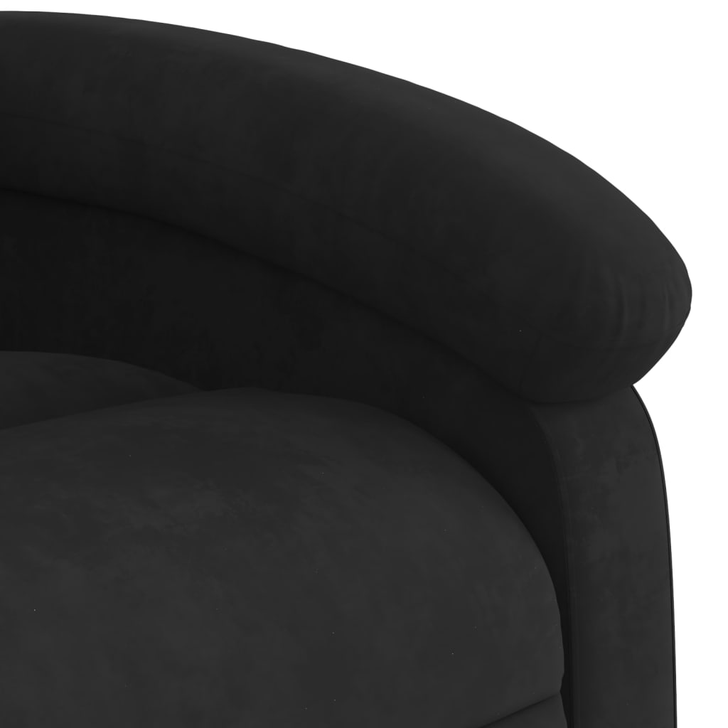 Stand up Recliner Chair Black Velvet