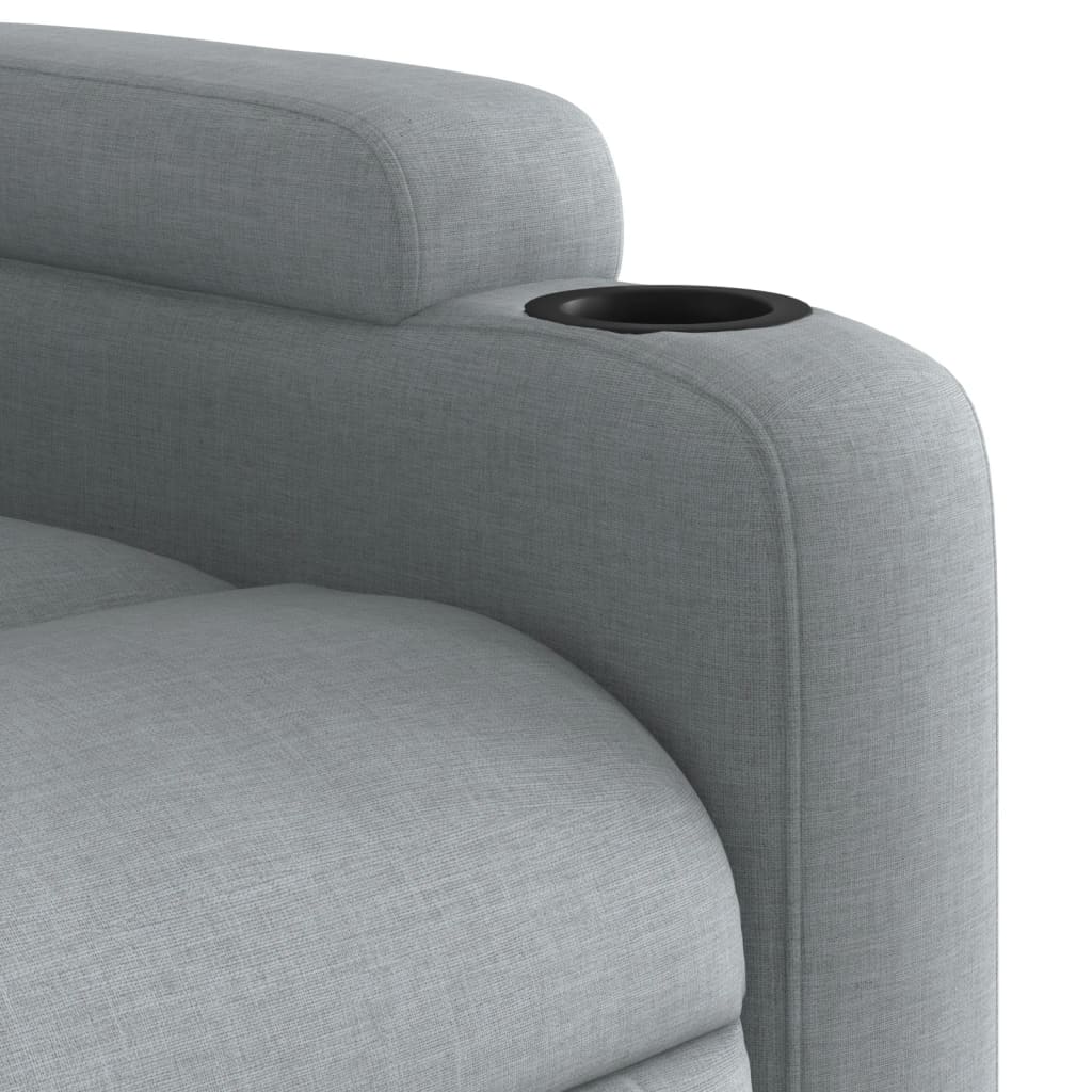 Recliner Chair Light Grey Fabric
