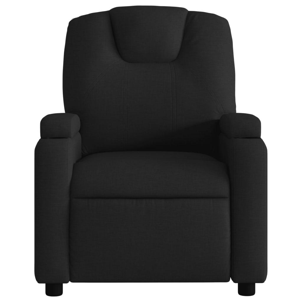 Massage Recliner Chair Black Fabric