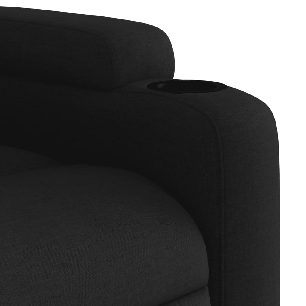Electric Massage Recliner Chair Black Fabric