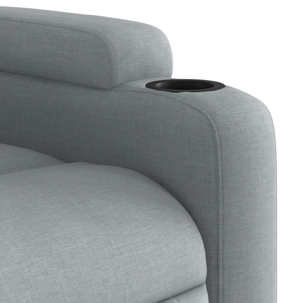 Stand up Recliner Chair Light Grey Fabric