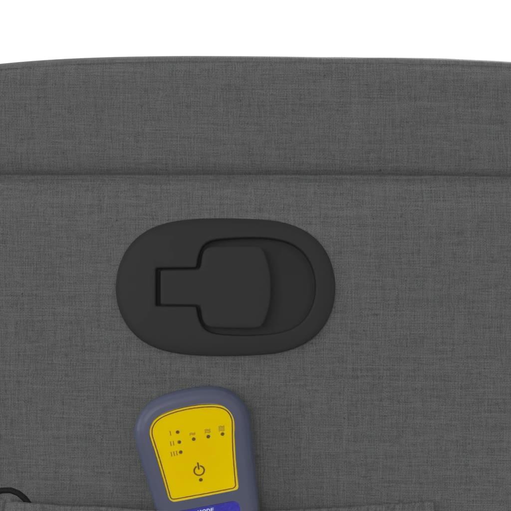 Stand up Massage Recliner Chair Dark Grey Fabric