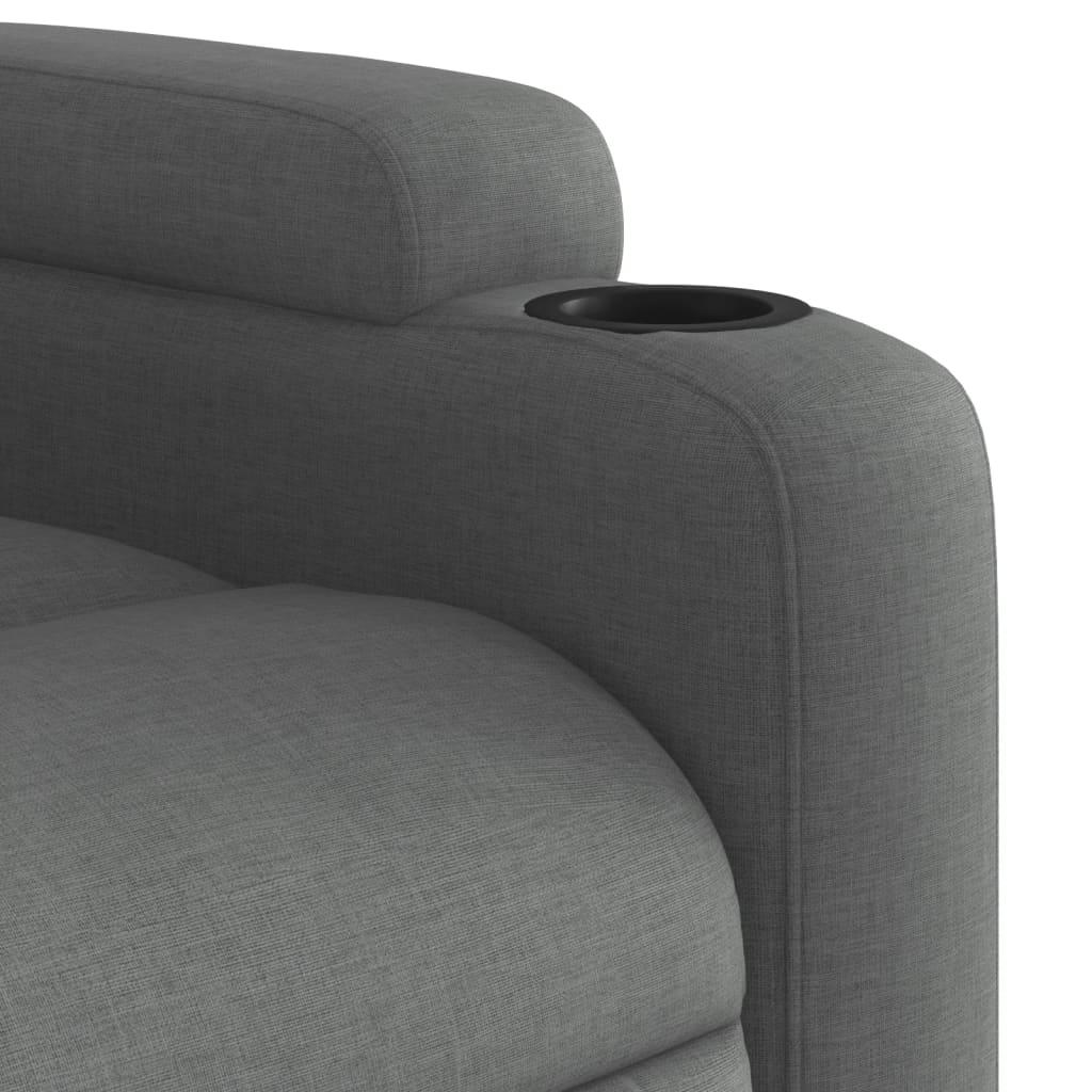 Electric Stand up Massage Recliner Chair Dark Grey Fabric