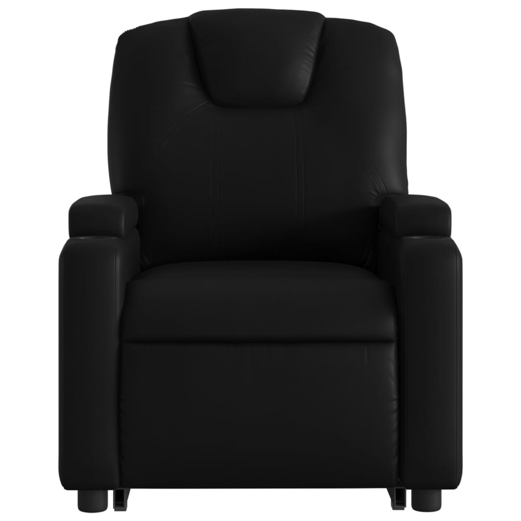 Stand up Recliner Chair Black Faux Leather
