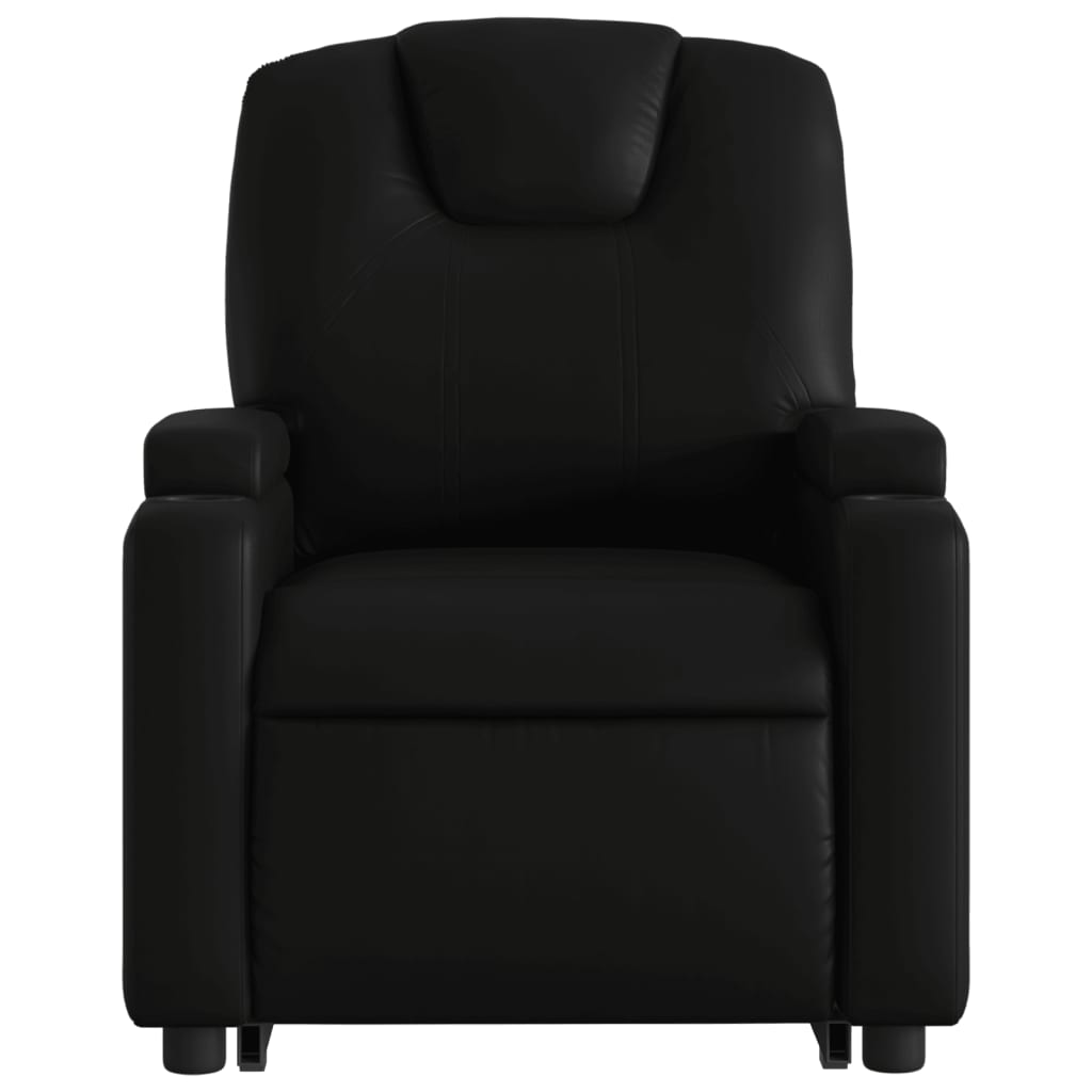 Electric Stand up Recliner Chair Black Faux Leather