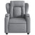 Massage Recliner Chair Light Grey Fabric