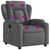 Massage Recliner Chair Dark Grey Fabric