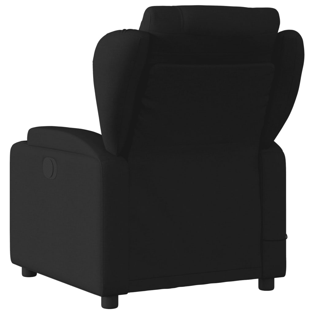 Massage Recliner Chair Black Fabric