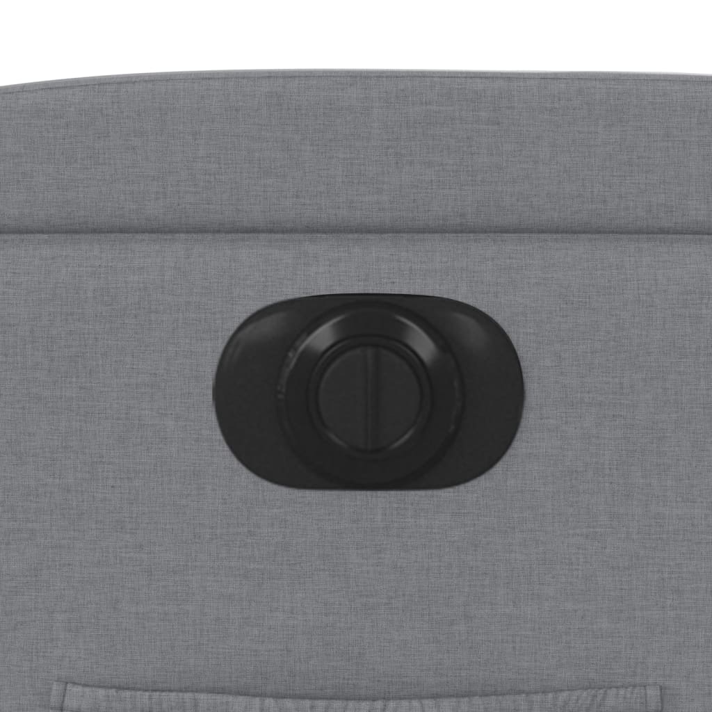 Electric Recliner Chair Light Grey Fabric