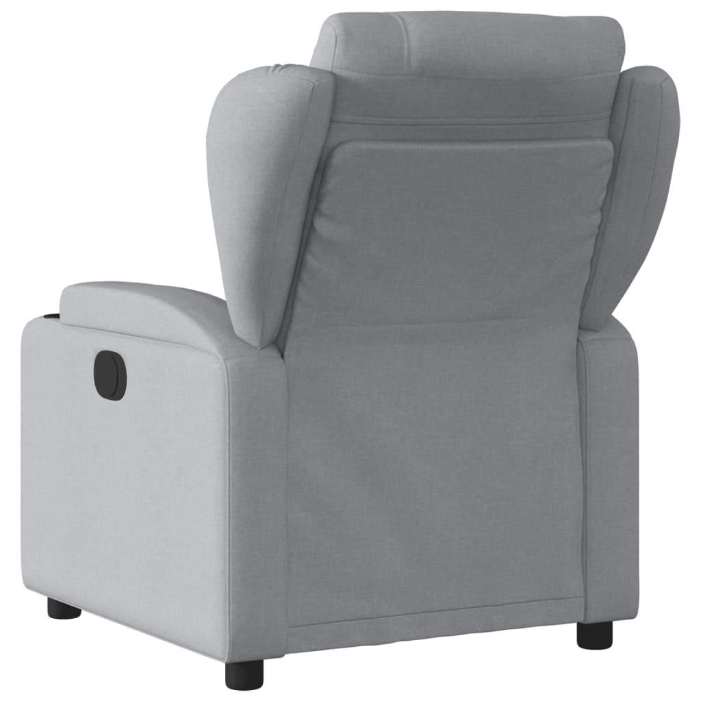 Electric Massage Recliner Chair Light Grey Fabric