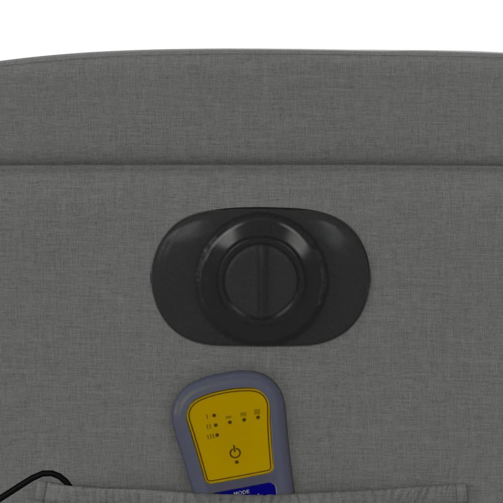 Electric Massage Recliner Chair Dark Grey Fabric