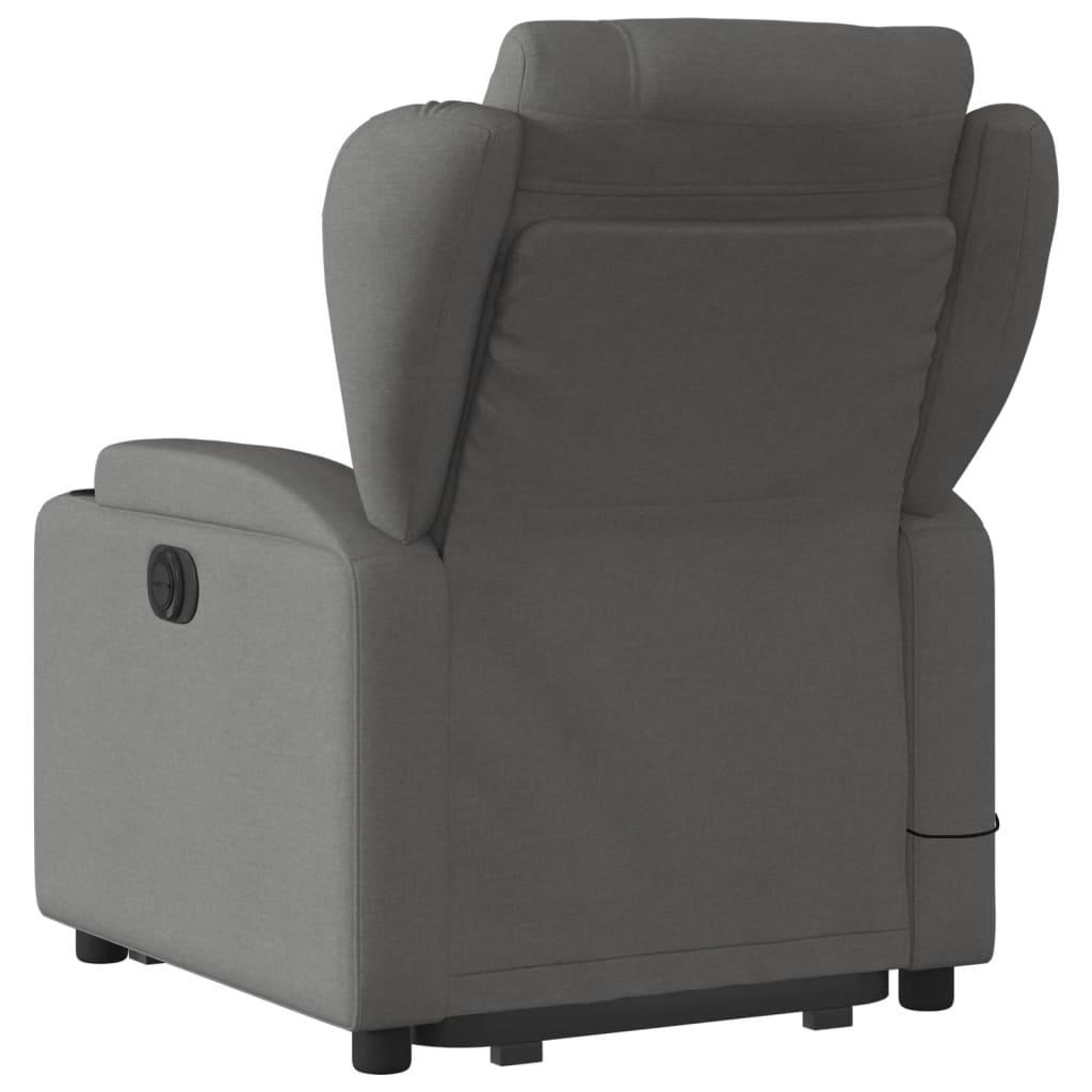 Stand up Massage Recliner Chair Dark Grey Fabric