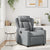 Massage Recliner Chair Grey Faux Leather