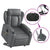 Electric Stand up Massage Recliner Chair Grey Faux Leather
