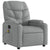 Massage Recliner Chair Light Grey Fabric