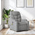 Massage Recliner Chair Light Grey Fabric