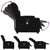 Massage Recliner Chair Black Fabric