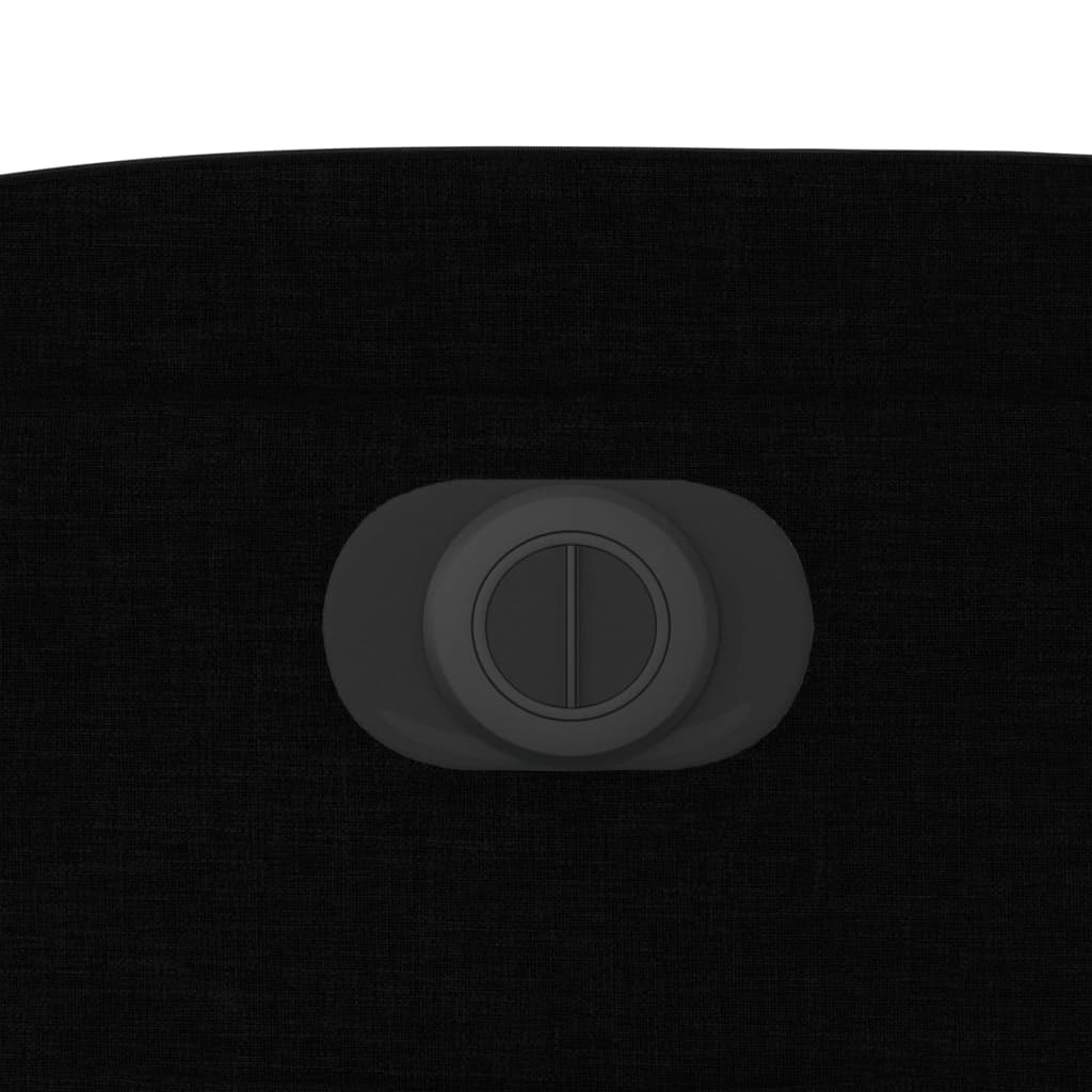 Electric Recliner Chair Black Fabric