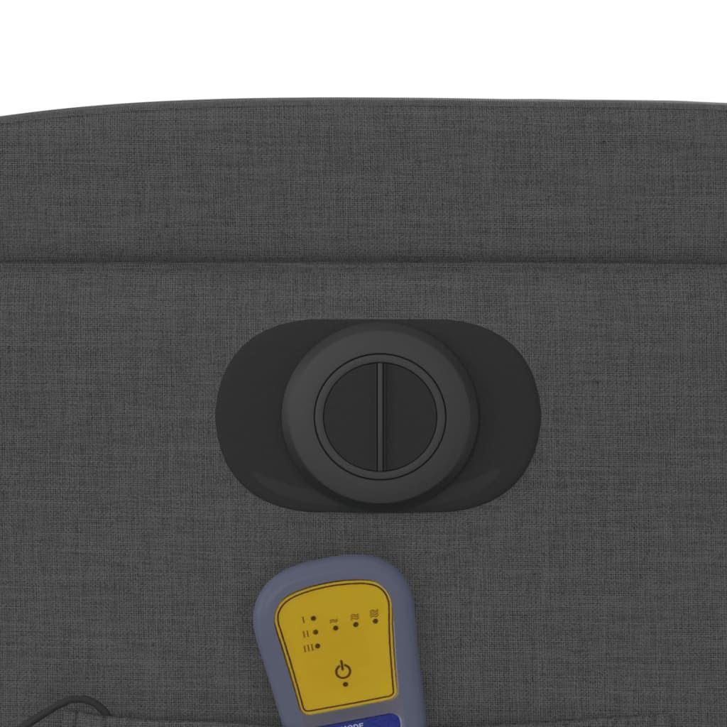 Electric Massage Recliner Chair Dark Grey Fabric