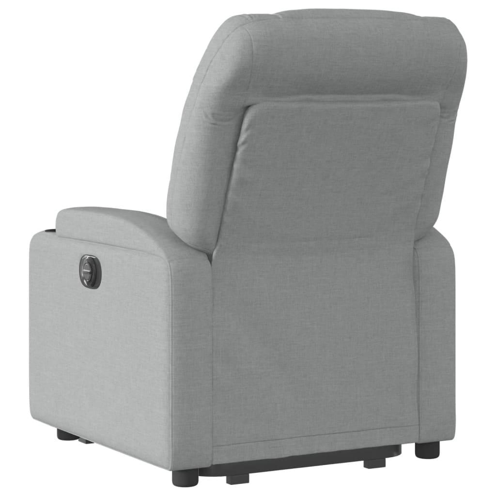 Electric Stand up Recliner Chair Light Grey Fabric