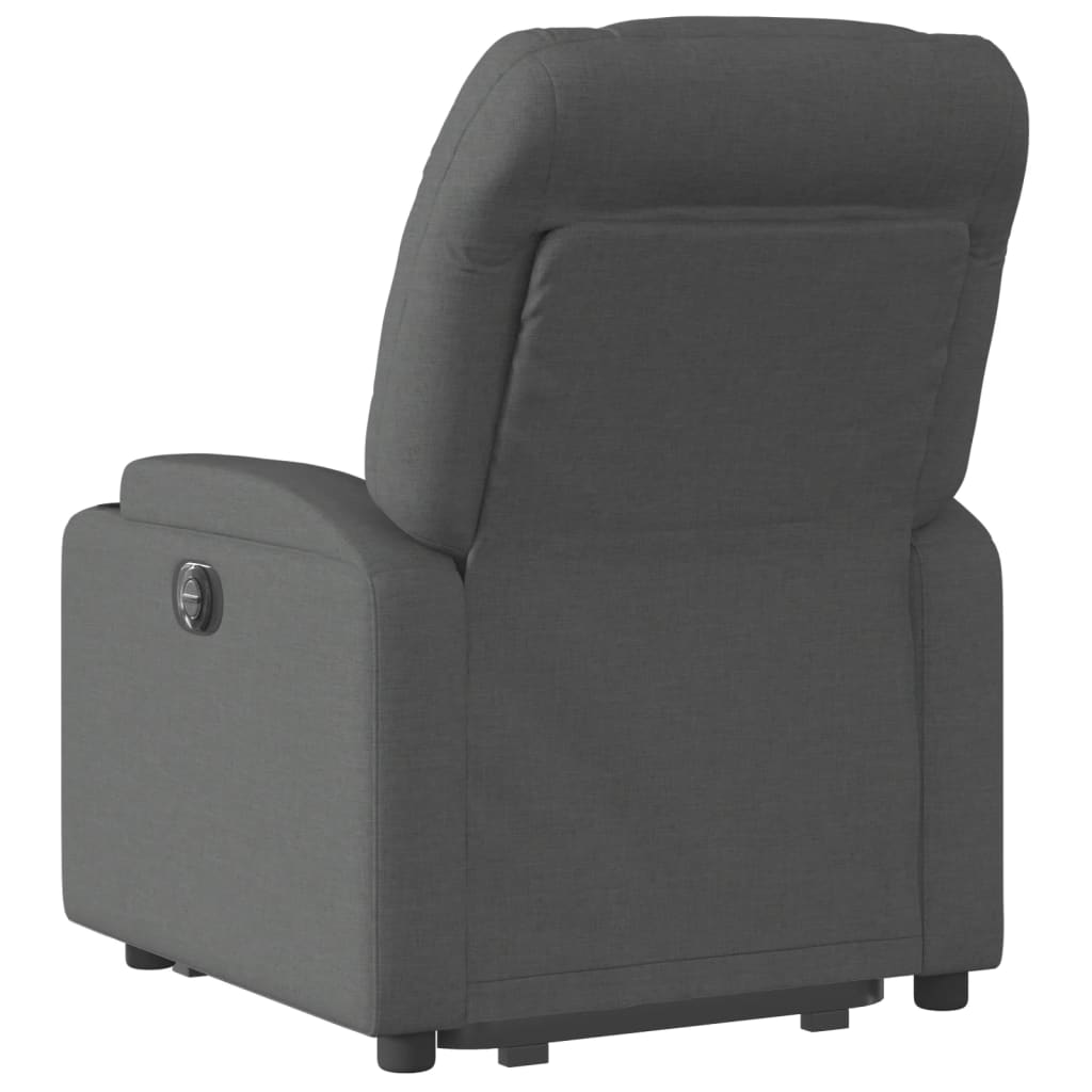 Electric Stand up Recliner Chair Dark Grey Fabric