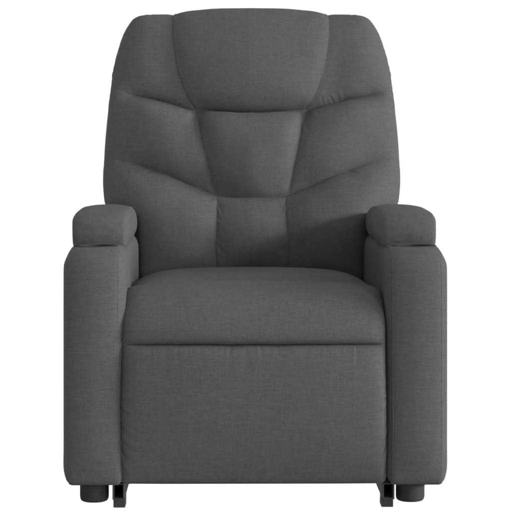 Electric Stand up Recliner Chair Dark Grey Fabric