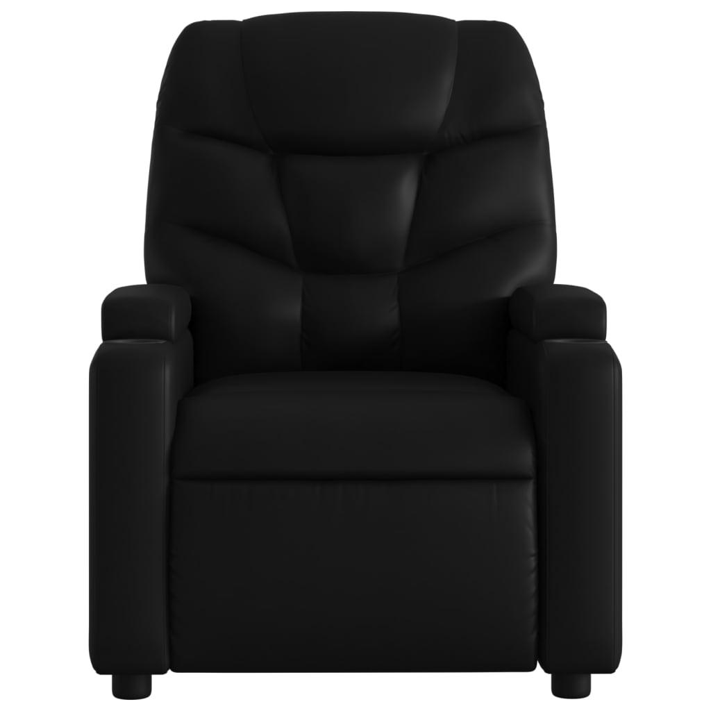 Recliner Chair Black Faux Leather